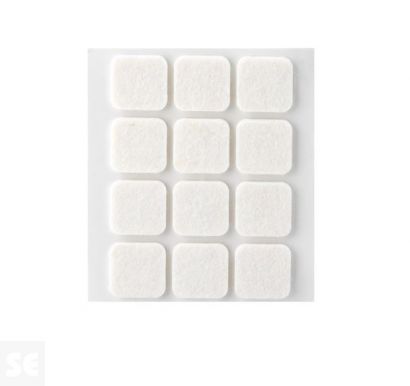 Fieltro Lana Adh. Blanco 3x22x22 mm. (12u.)