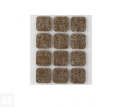Fieltro Lana Adh. Marrón 3x22x22 mm. (12u.)