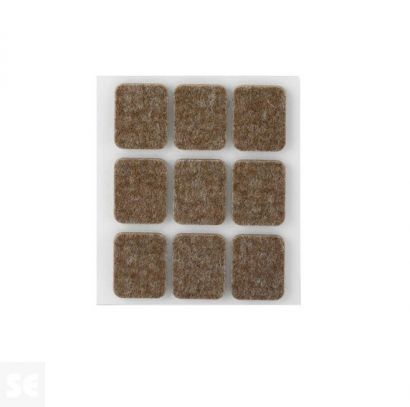 Fieltro Lana Adhesivo Marrón 3x29x23 mm. (9u.)