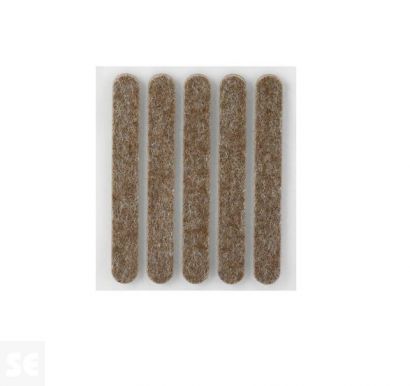 Fieltro Lana Adhesivo Marrón 3x95x12 mm. (5u.)