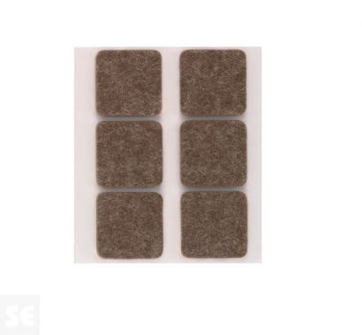 Fieltro Lana Adhesivo Marrón 3x31x31 mm. (6u.)