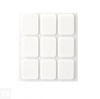 Fieltro Sintético Adhesivo Blanco 3x29x23 mm. (9u.)