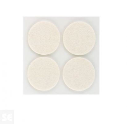 Fieltro Lana Adhesivo Blanco 3x38x38 mm. (4u.)