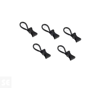 Pinza para Colgar Paños Negro 51x15x13mm. (5u.)