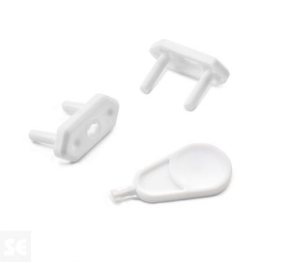 Protector para Enchufe Blanco 14x33x21 mm. (6u.)