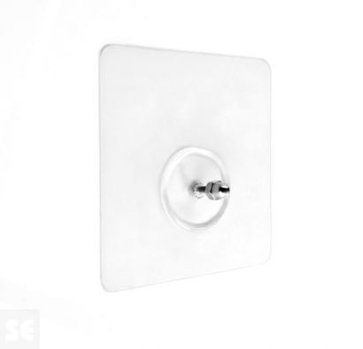 Soporte de Fijación Reutilizable Transparente Rosca 80x80x15mm. (2u.)