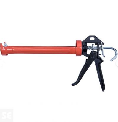 Pistola de silicona metálica