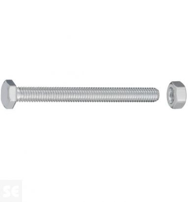 Tornillo Cabeza Hexagonal M6x80mm. Din 933 (6 piezas)