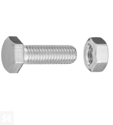 Tornillo Cabeza Hexagonal M8x25mm. Din 933 (8 piezas)