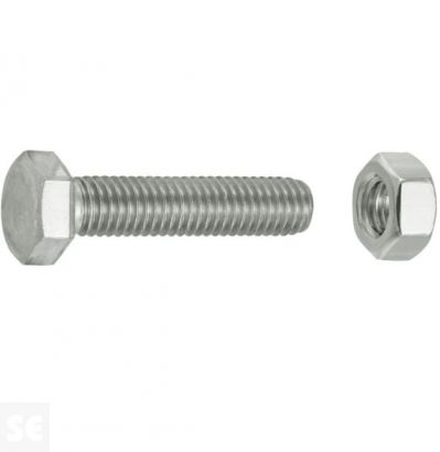 Tornillo Cabeza Hexagonal M8x40mm. Din 933 (4 piezas)