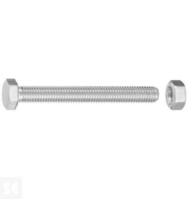 Tornillo Cabeza Hexagonal M8x70mm. Din 933 (10 piezas)