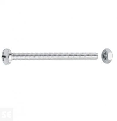 Tornillo Cabeza Redonda Ph M4x50mm Din 7985 (40 piezas)