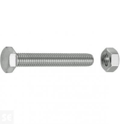 Tornillo Cabeza Hexagonal M8x50mm. A2 Din 933 (15 piezas)