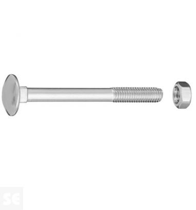 Tornillo Carrocero M5x50mm. Din 603 (8 piezas)