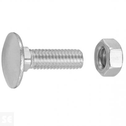 Tornillo Carrocero M6x30mm. Din 603 (30 piezas)