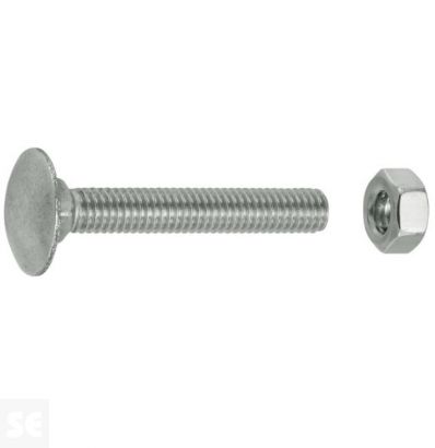 Tornillo Carrocero M6x40mm. Din 603 (25 piezas)