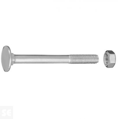 Tornillo Carrocero M6x60mm. Din 603 (6 piezas)