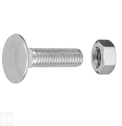 Tornillo Carrocero M8x30mm. Din 603 (16 piezas)