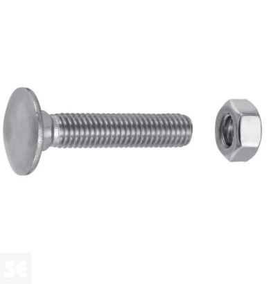 Tornillo Carrocero M8x40mm. Din 603 (15u.)