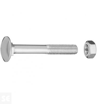 Tornillo Carrocero M8x60mm. Din 603 (3 piezas)