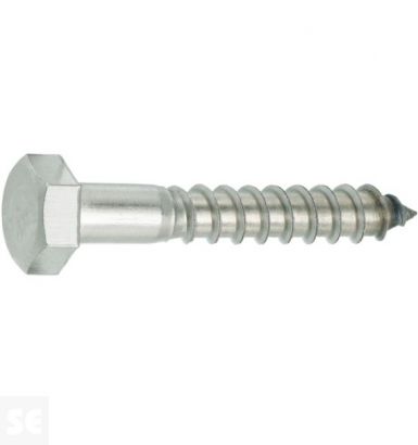 Tornillo Madera 8,0x50mm A2 Din 571 (4 uds)