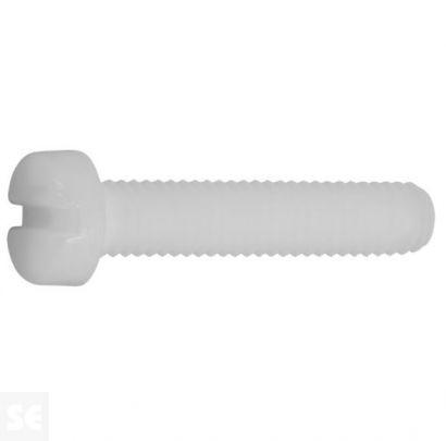 Tornillo Roscado Cabeza Cilindro Plástico M4x20mm. (20u.)