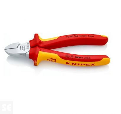 Alicate de Corte Diagonal Cromado Filo con Bisel 160mm.