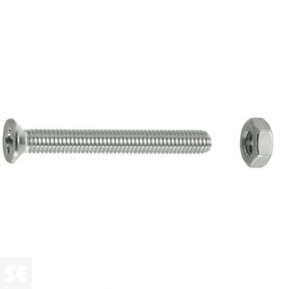 Tornillo Cabeza cónica M3x25 A2 Ph Din 7046 (16 piezas)