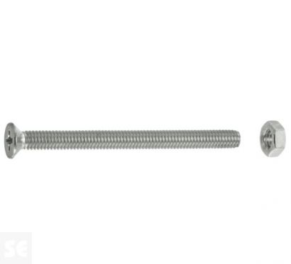 Tornillo Cabeza Cónica M4x50mm. A2 Ph Din 7046 (8 piezas)