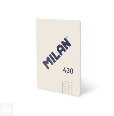 Libreta MILAN A5 Encolada 430 Beige 48h Cuadric. 95gr