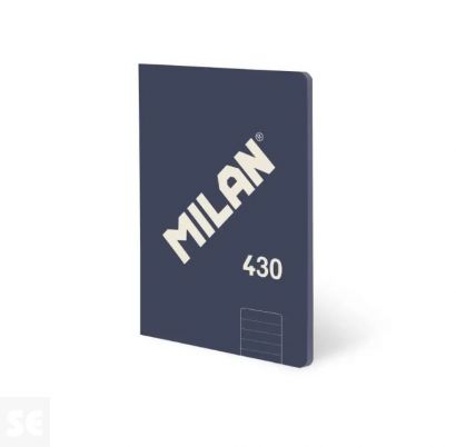 Libreta MILAN A5 Encolada 430 Azul 48h Líneas 95gr