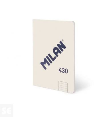 Libreta MILAN A6 Encolada 430 Beige 48h Cuadric. 95gr