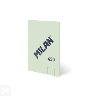 Libreta MILAN A6 Encolada 430 Verde 48h Blancas 95gr