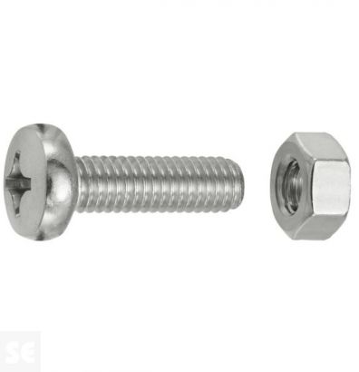 Tornillo Cabeza Cónica M6x20mm. A2 Ph 7045 (8 piezas)