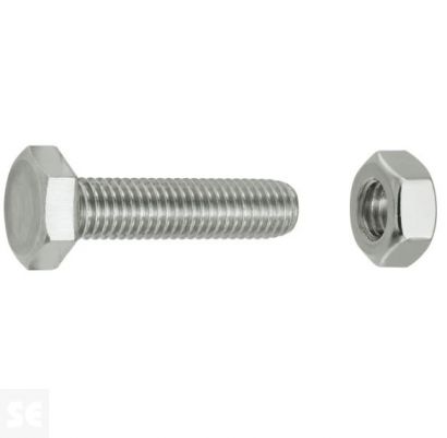 Tornillo Cabeza Hexagonal M10x40mm. Din 933 (4 piezas)
