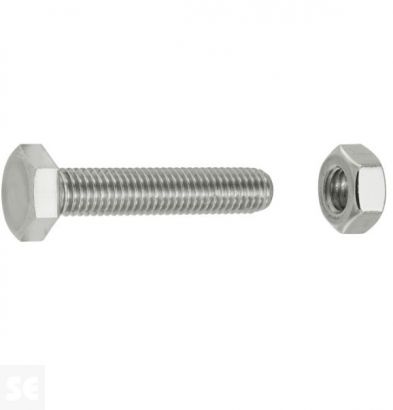 Tornillo Cabeza Hexagonal M10x50mm. Din 933 (4 piezas)