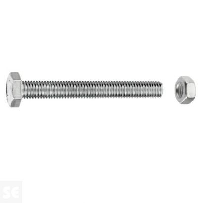 Tornillo Cabeza Hexagonal M10x50mm. Din 933 (6 piezas)