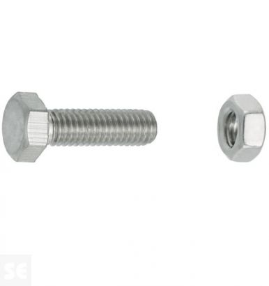 Tornillo Cabeza Hexagonal M5x16mm. Din 933 (10 piezas)
