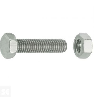 Tornillo Cabeza Hexagonal M5x25mm. Din 933 (10 piezas)