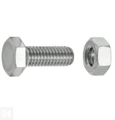 Tornillo Cabeza Hexagonal M6x16mm. Din 933 (6 piezas)