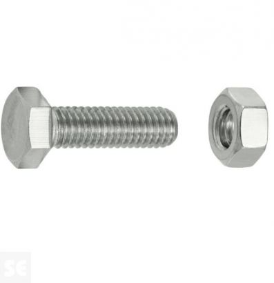 Tornillo Cabeza Hexagonal M6x20mm. Din 933 (30 piezas)