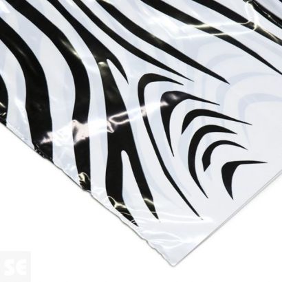 Bolsa Polietileno estampada cebra 60x75cm (10u.)