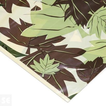 Tubo de Polietileno estampado Hojas. Rollo de 200 metros y ancho de 60 cm.