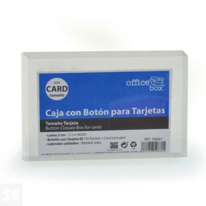 Caja con Broche Tarjetas Cristal (107 x 65 x 15 mm.) 50661