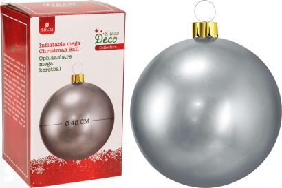 Bola de Navidad Inflable Gris 45cm.
