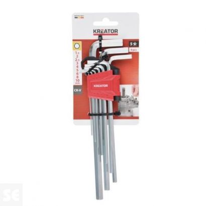 Juego Llaves Allen Extra Largas 1,5mm a 10mm. 9 piezas