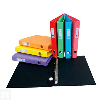 Carpeta 4 Anillas-40 mm Mixtas Din-A4 Neris Oficina Celeste Tarjet-Ollao-Compresor