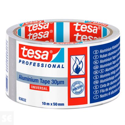 Cinta Aluminio con Liner Adhesiva Plata 63652 50 m x 75 mm