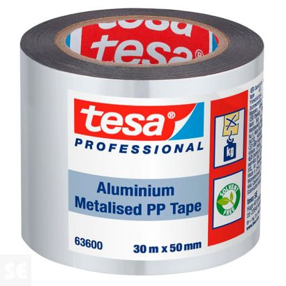 Cinta Efecto Aluminizado Adhesiva Mandril Pequeño 30 m x 50 mm