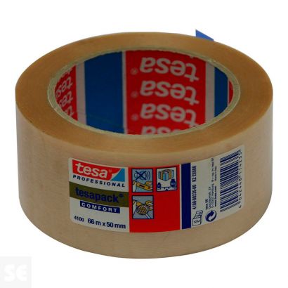 Cinta Embalaje 4100 Pvc Rugoso Transparente  66 m x 50 mm